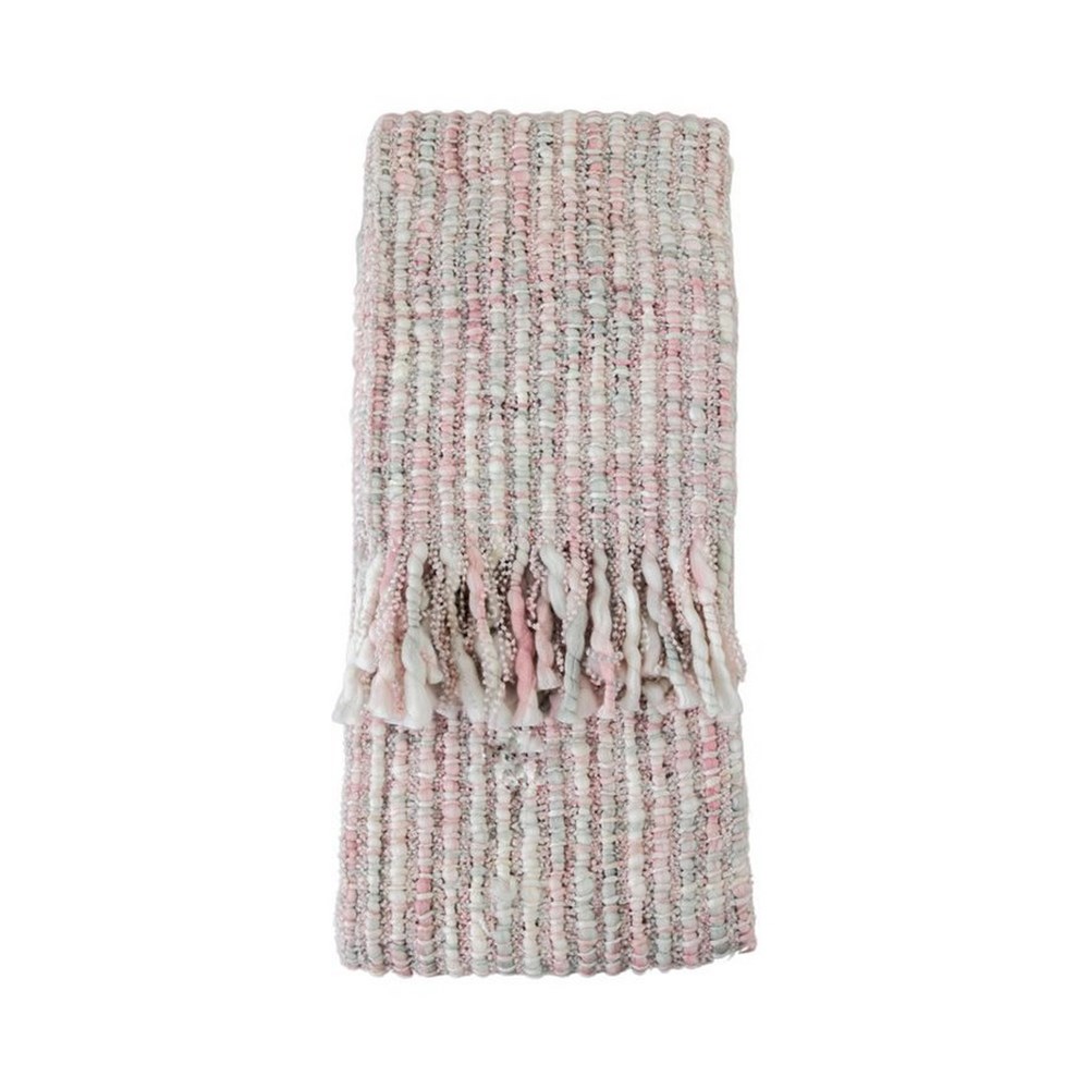 Flora Space Dyed Kilburn & Scott Throw in Blush Pink